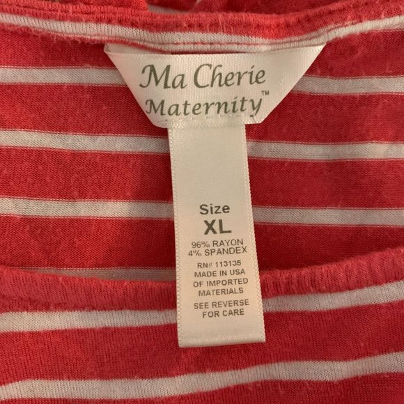 Ma Cherie Maternity XL Striped Top Side Tie Short - Picture 4 of 5